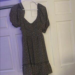 Altar'd State Floral Puff Sleeve Mini Dress